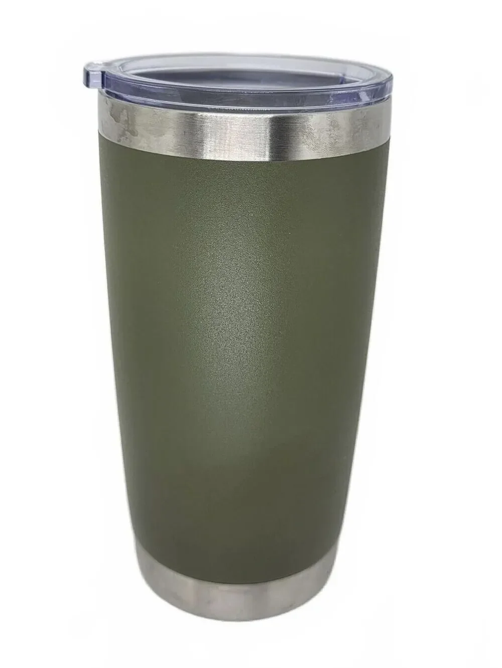 Muchengy 20oz Stainless Steel Tumbler Clear Lid Olive Green